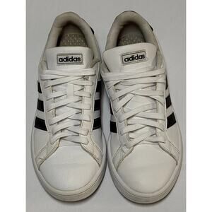 Adidas Grand Court 2.0 Shoes Women’s 8.5 White Black Cloudfoam Sneaker Casual